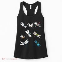 Dragonfly Dragonflies Natural Mosquito Repellent Biting Bugs Women's Tank Top thumb 0