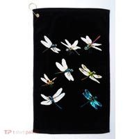 Dragonfly Dragonflies Natural Mosquito Repellent Biting Bugs Golf Towel thumb 0