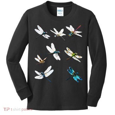 Dragonfly Dragonflies Natural Mosquito Repellent Biting Bugs Kids Long Sleeve Shirt