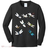 Dragonfly Dragonflies Natural Mosquito Repellent Biting Bugs Kids Long Sleeve Shirt thumb 0