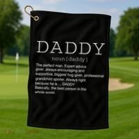 Daddy Definition Noun Grandpa Grandparents Day Funny Gift Golf Towel thumb 1