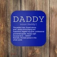 Daddy Definition Noun Grandpa Grandparents Day Funny Gift Coaster thumb 0