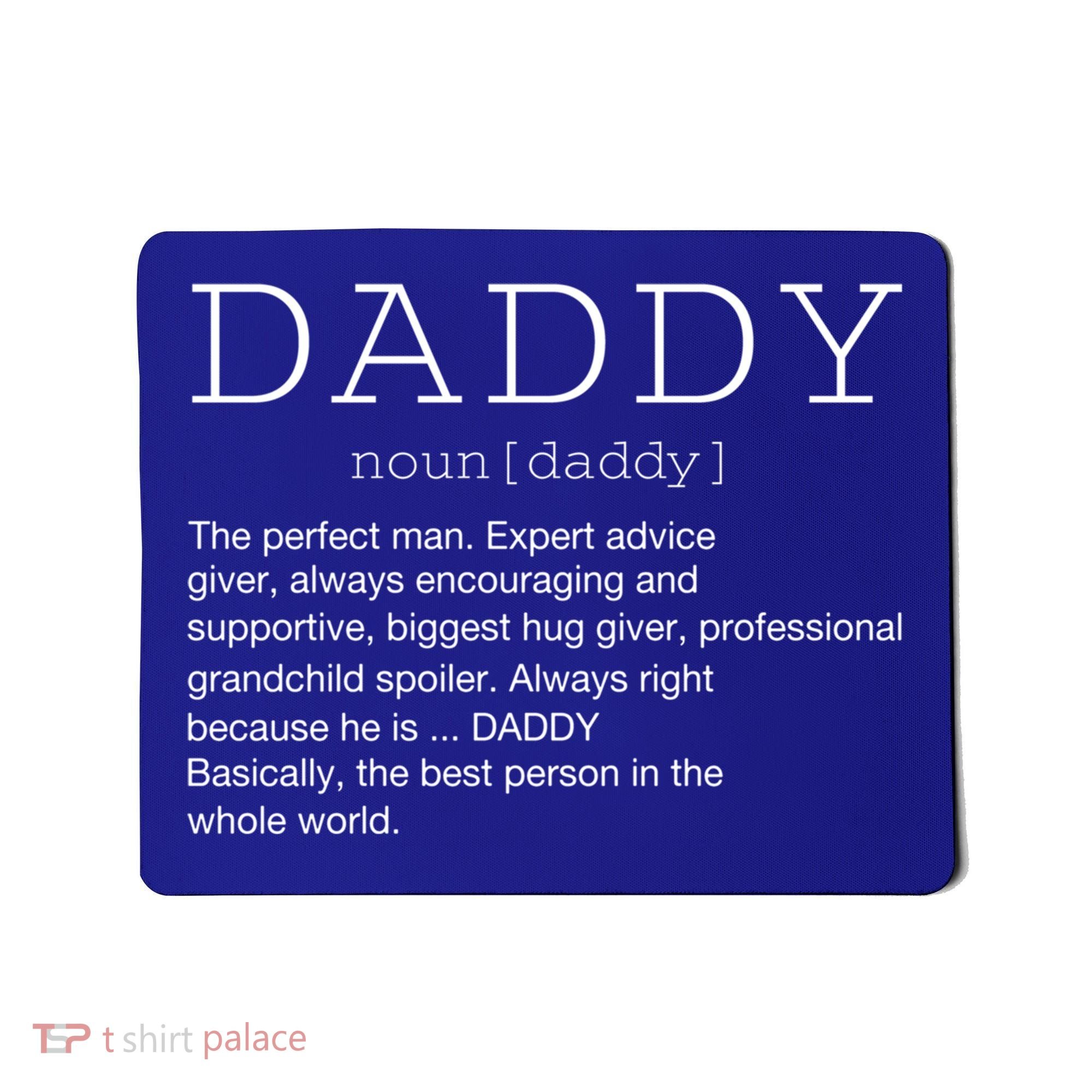 Daddy Definition Noun Grandpa Grandparents Day Funny Gift Mousepad