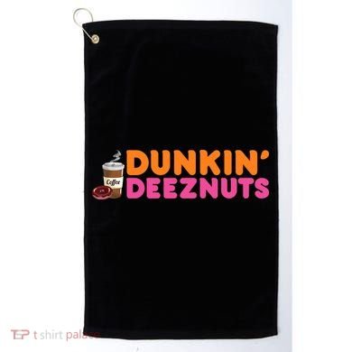 Dunkin Deez Nuts Funny Dunkin Deeznuts Coffee Lover Golf Towel