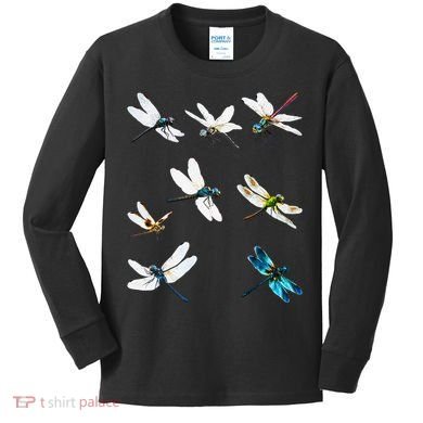 Dragonfly Dragonflies Natural Mosquito Repellent Biting Bugs Kids Long Sleeve Shirt