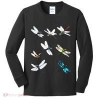 Dragonfly Dragonflies Natural Mosquito Repellent Biting Bugs Kids Long Sleeve Shirt thumb 0