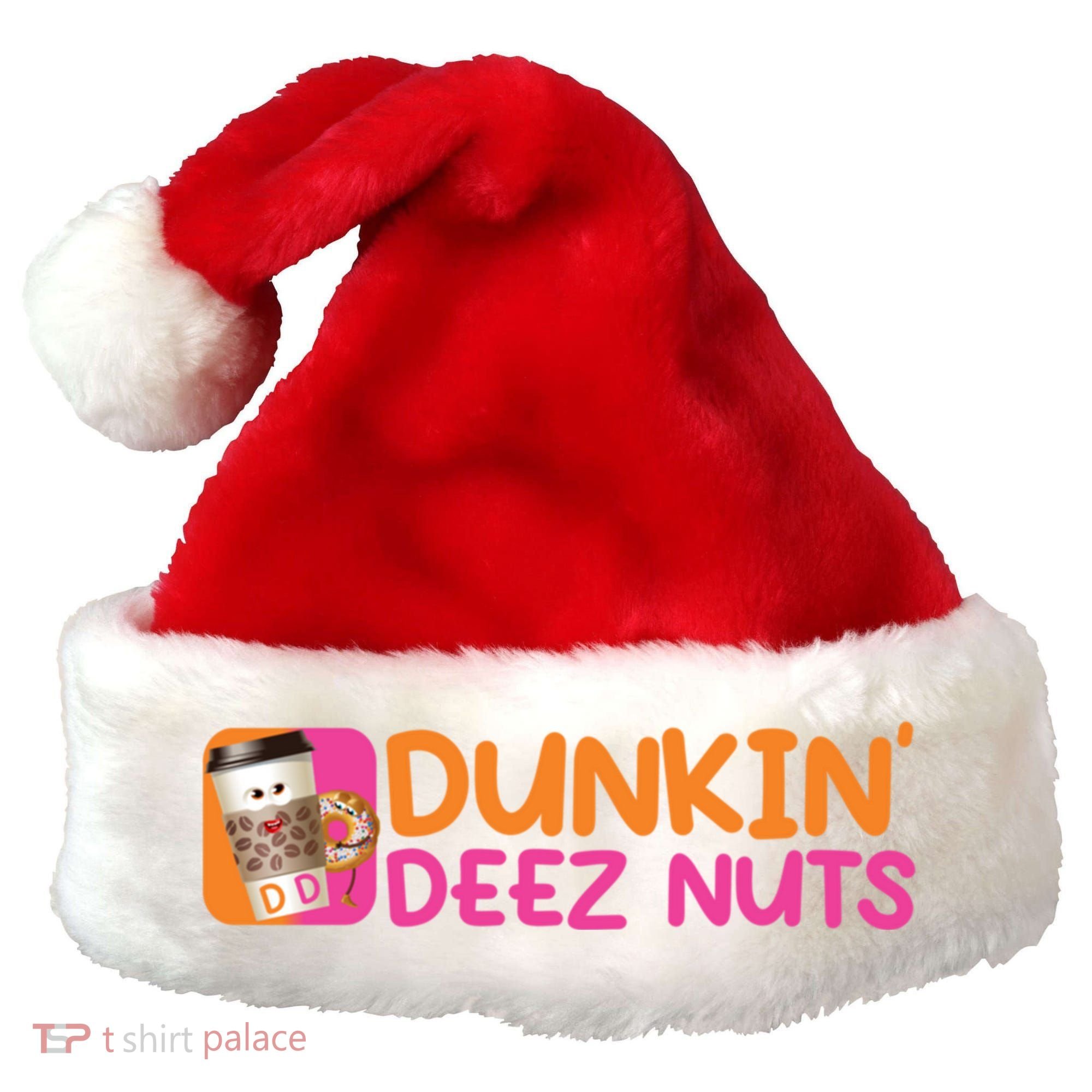 Dunkin Deez Nuts Coffee Bag Santa Hat