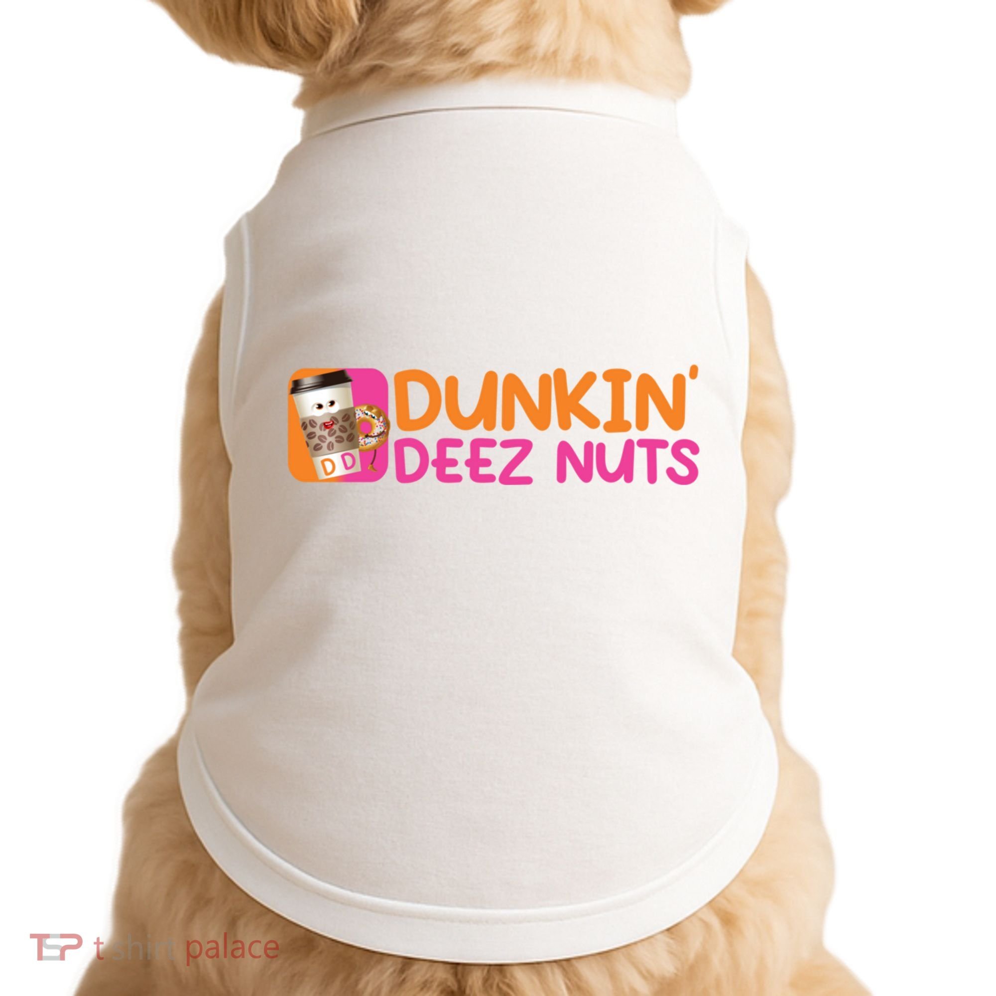 Dunkin Deez Nuts Coffee Bag Doggie Tank