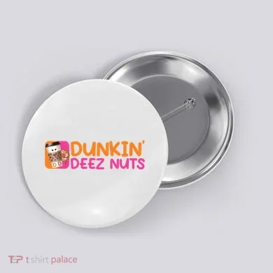 Dunkin Deez Nuts Coffee Bag Button