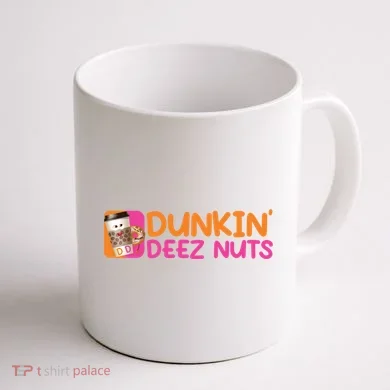 Dunkin Deez Nuts Coffee Bag Coffee Mug back
