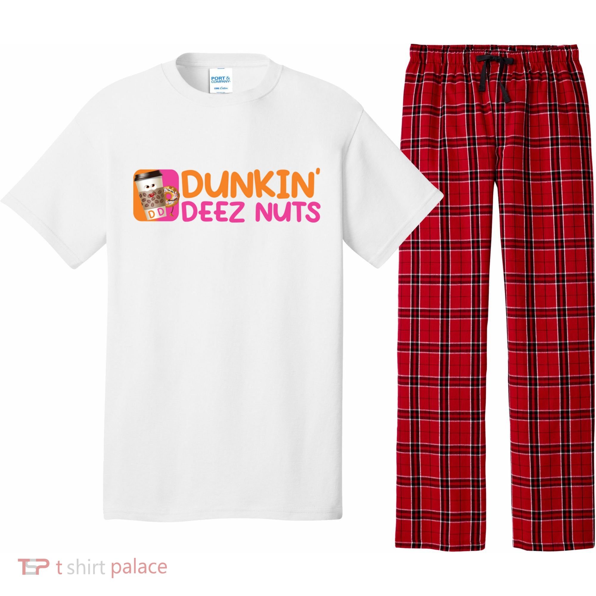 Dunkin Deez Nuts Coffee Bag Pajama Set