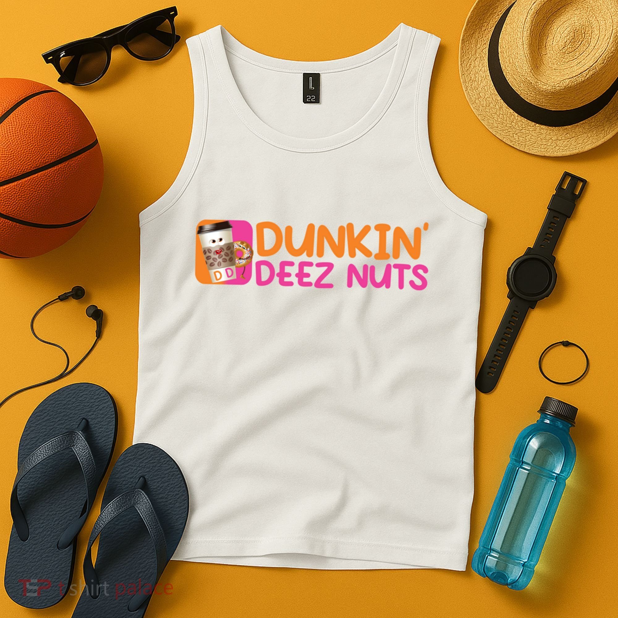 Dunkin Deez Nuts Coffee Bag Tank Top