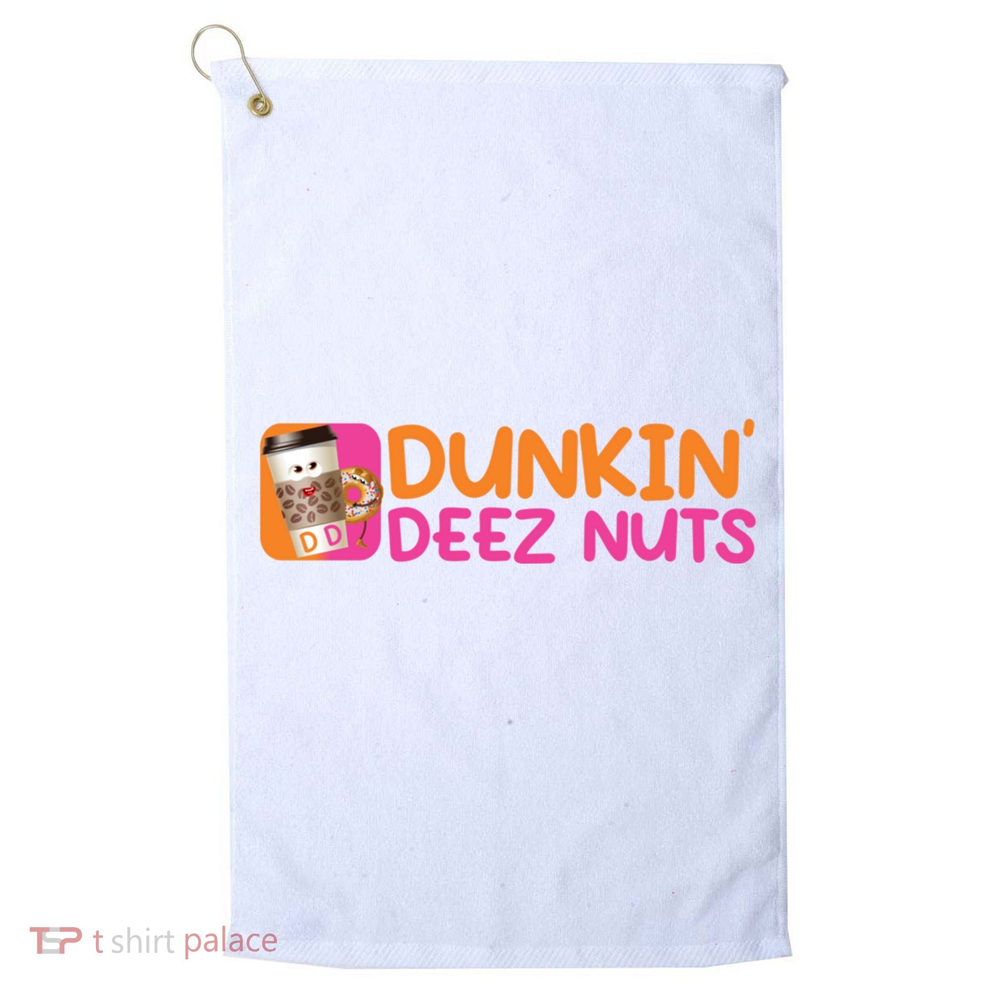 Dunkin Deez Nuts Coffee Bag Golf Towel