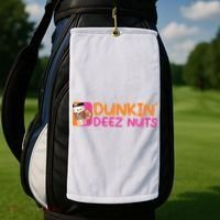 Dunkin Deez Nuts Coffee Bag Golf Towel thumb 2