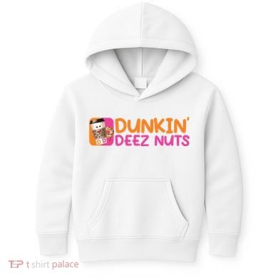 Dunkin Deez Nuts Coffee Bag Kids Hoodie