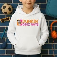 Dunkin Deez Nuts Coffee Bag Kids Hoodie thumb 2