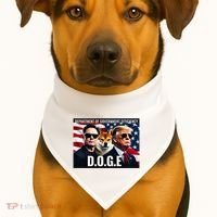 Doge Department Of Government Efficiency USA-Made Doggie Bandana thumb 1