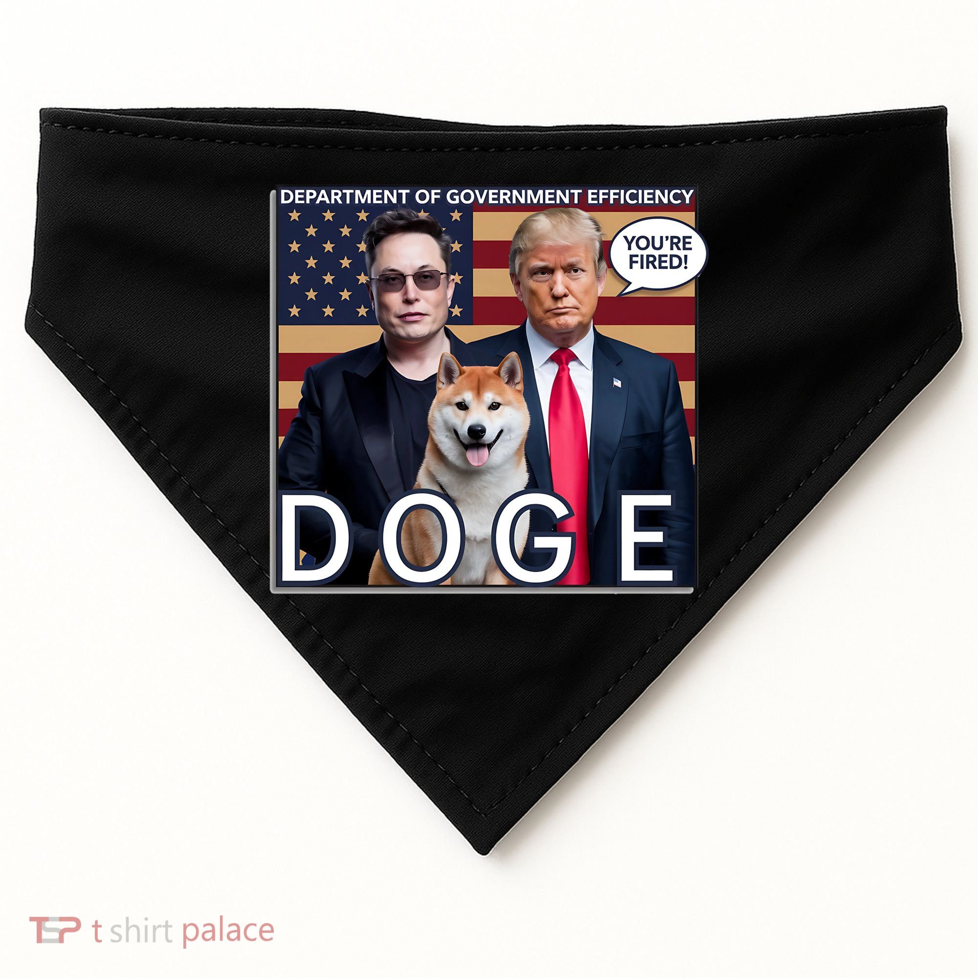 Doge Department Of Government Efficiency USA-Made Doggie Bandana