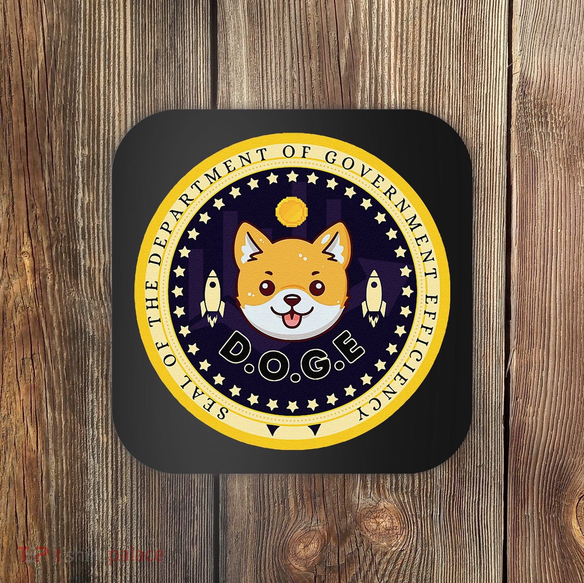 D.O.G.E Department Of Government Efficiency Crypto Cbdc Coaster