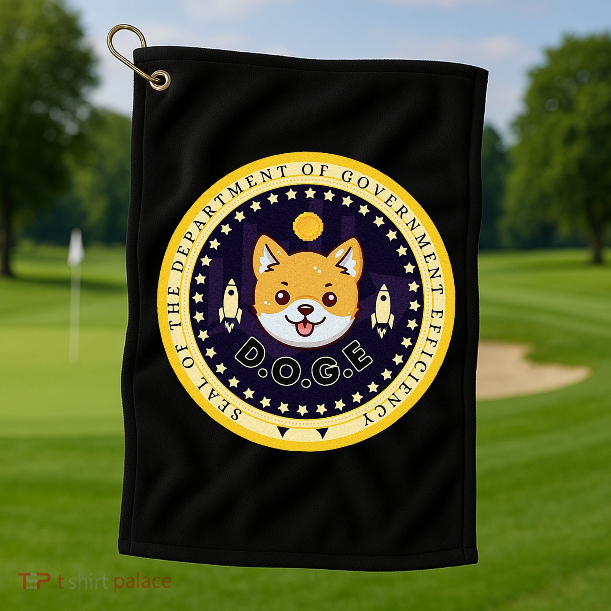 D.O.G.E Department Of Government Efficiency Crypto Cbdc Golf Towel