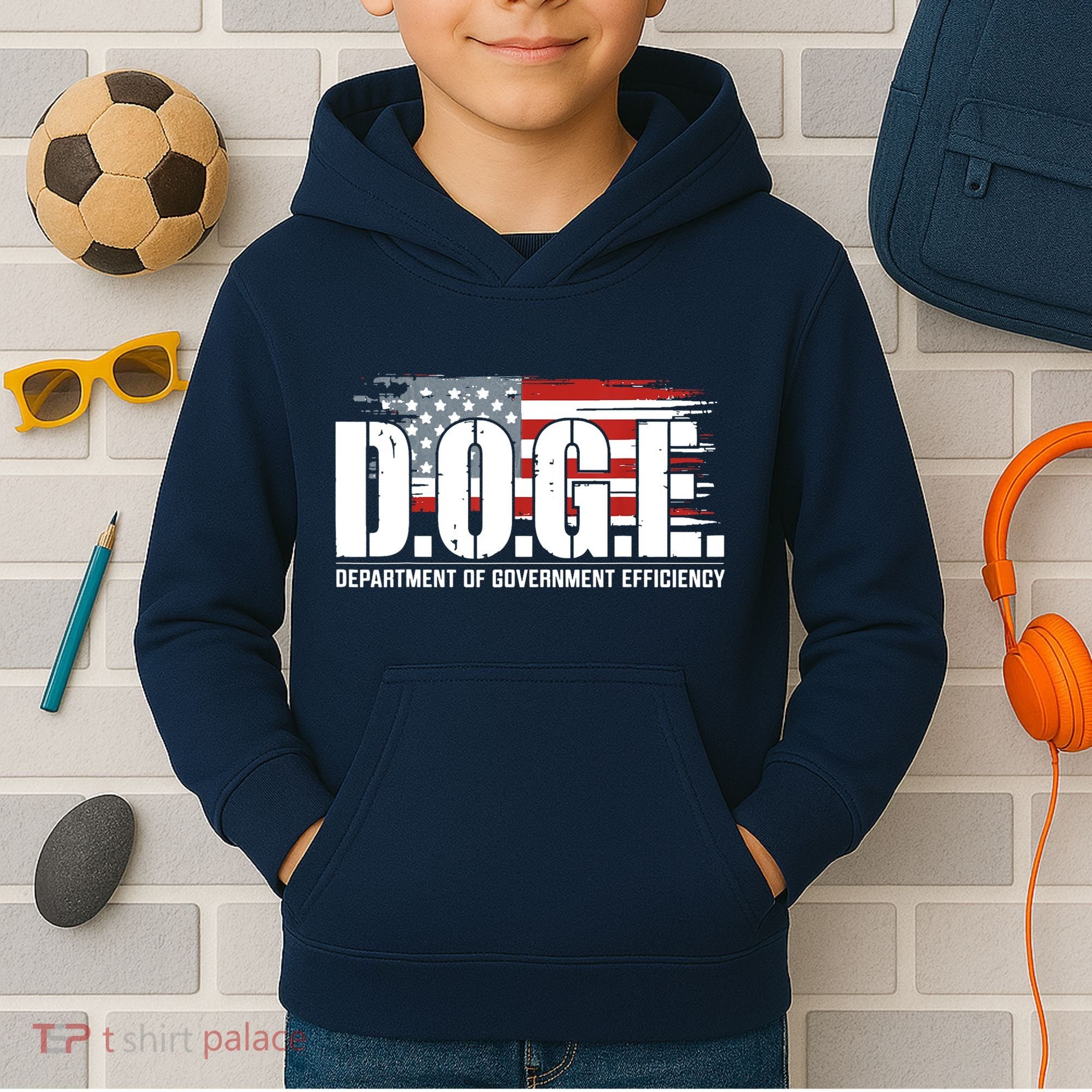 Doge Department Of Government Efficiency D.O.G.E Kids Hoodie