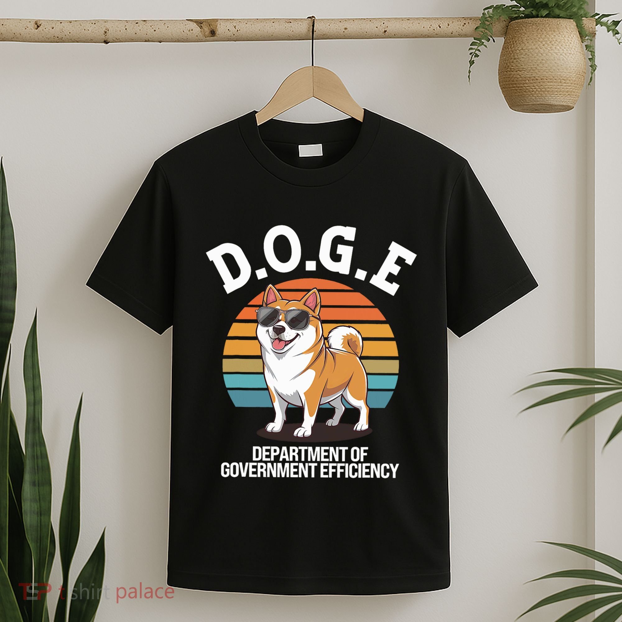 Doge Department Of Government Efficiency Cute Shiba Inu Dog T-Shirt