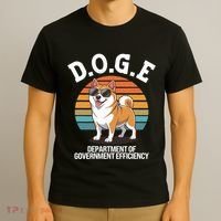 Doge Department Of Government Efficiency Cute Shiba Inu Dog T-Shirt thumb 3