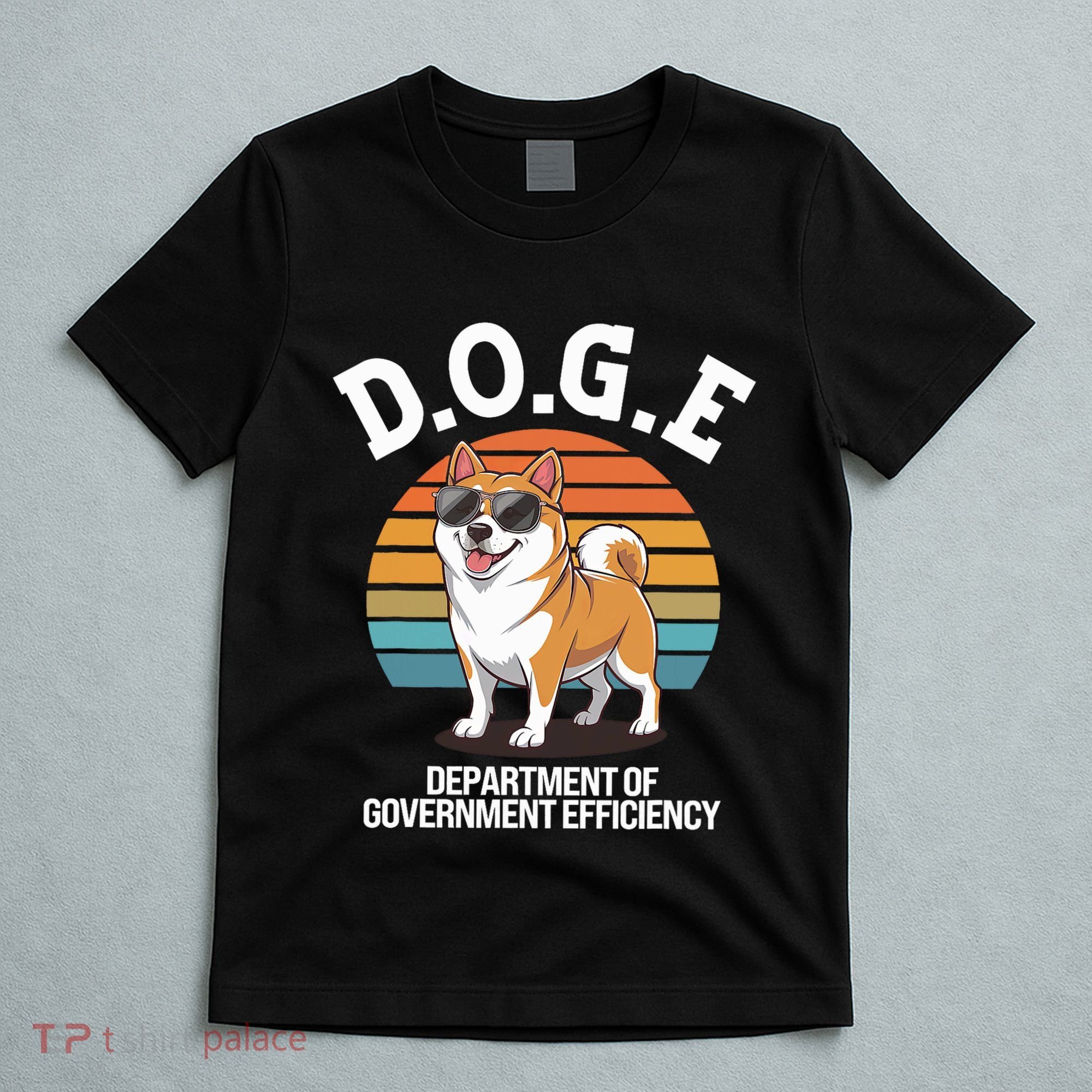 Doge Department Of Government Efficiency Cute Shiba Inu Dog T-Shirt