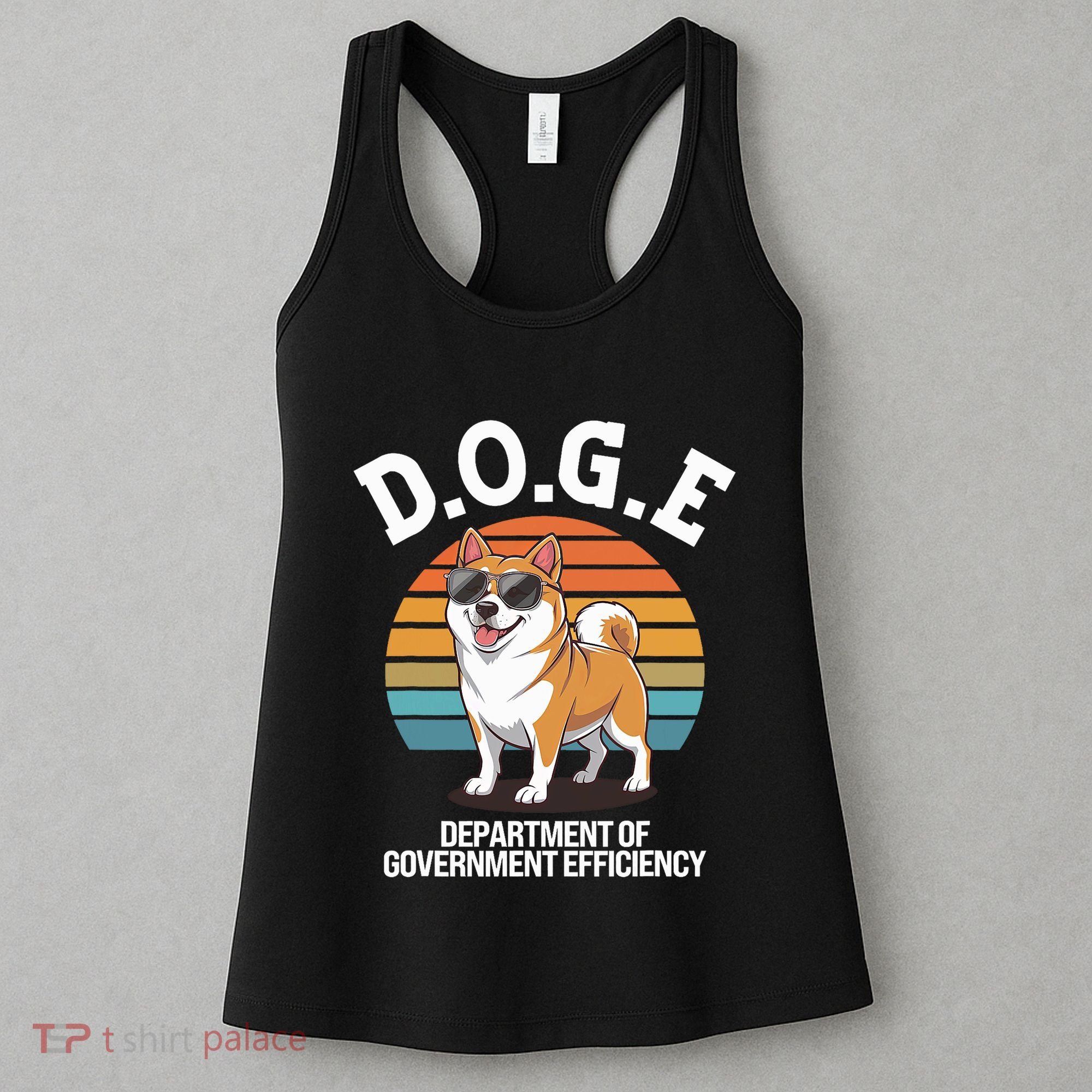 Doge Department Of Government Efficiency Cute Shiba Inu Dog Women's Tank Top