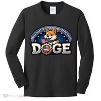 Doge Department Of Government Efficiency Kids Long Sleeve Shirt thumb 0