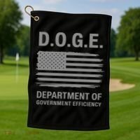 Doge Department Of Government Efficiency Golf Towel thumb 1