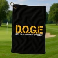 Doge Department Of Government Efficiency Golf Towel thumb 1