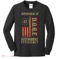 Doge Department Of Government Efficiency Kids Long Sleeve Shirt thumb 0