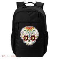 DOD Day Of The Dead Sugar Floral Skull Head Backpack thumb 0