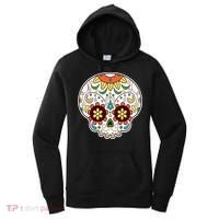 DOD Day Of The Dead Sugar Floral Skull Head Women's Hoodie thumb 0