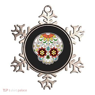 DOD Day Of The Dead Sugar Floral Skull Head Ornament