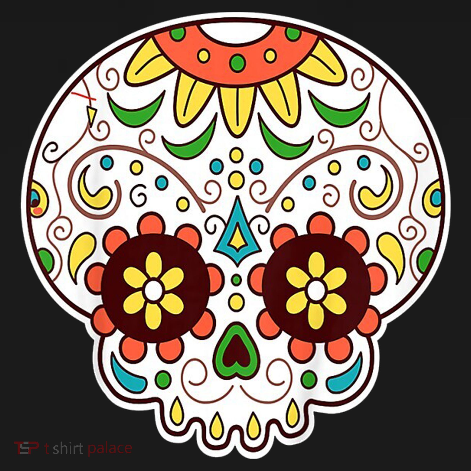 DOD Day Of The Dead Sugar Floral Skull Head Women's Long Sleeve Shirt
