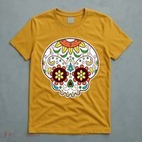 DOD Day Of The Dead Sugar Floral Skull Head T-Shirt thumb 5