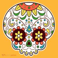 DOD Day Of The Dead Sugar Floral Skull Head Mousepad thumb 1