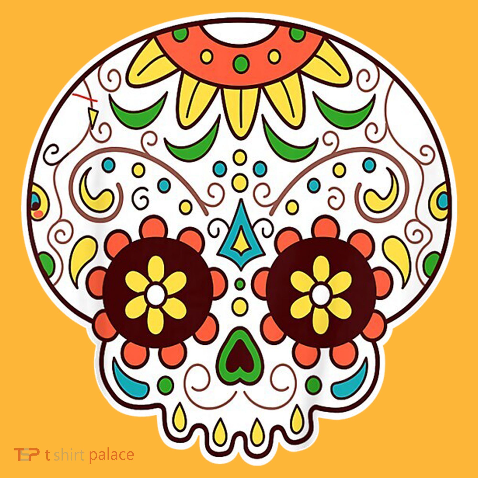 DOD Day Of The Dead Sugar Floral Skull Head Mousepad
