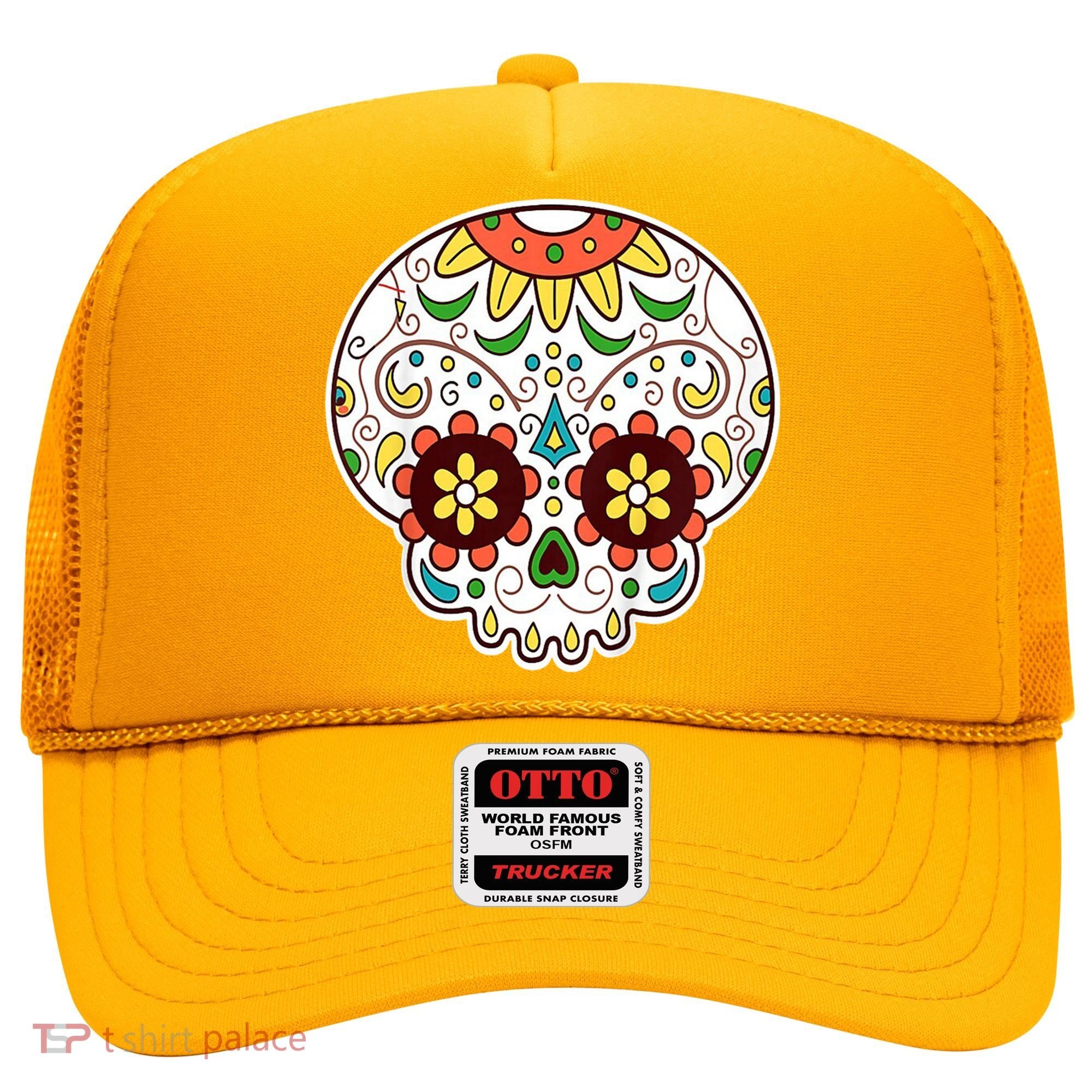 DOD Day Of The Dead Sugar Floral Skull Head Hat