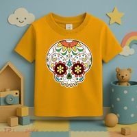 DOD Day Of The Dead Sugar Floral Skull Head Toddler T-Shirt thumb 3