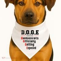 Doge Democrats Officially Getting Exposed USA-Made Doggie Bandana thumb 1