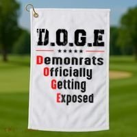 Doge Democrats Officially Getting Exposed Golf Towel thumb 1