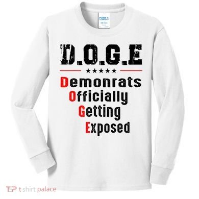 Doge Democrats Officially Getting Exposed Kids Long Sleeve Shirt