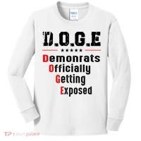 Doge Democrats Officially Getting Exposed Kids Long Sleeve Shirt thumb 0