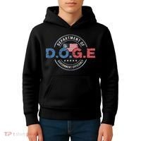 D.O.G.E. Department Of Government Efficiency Doge Kids Hoodie thumb 4