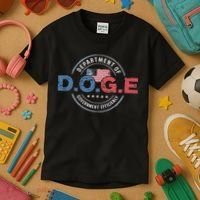 D.O.G.E. Department Of Government Efficiency Doge Kids T-Shirt thumb 3