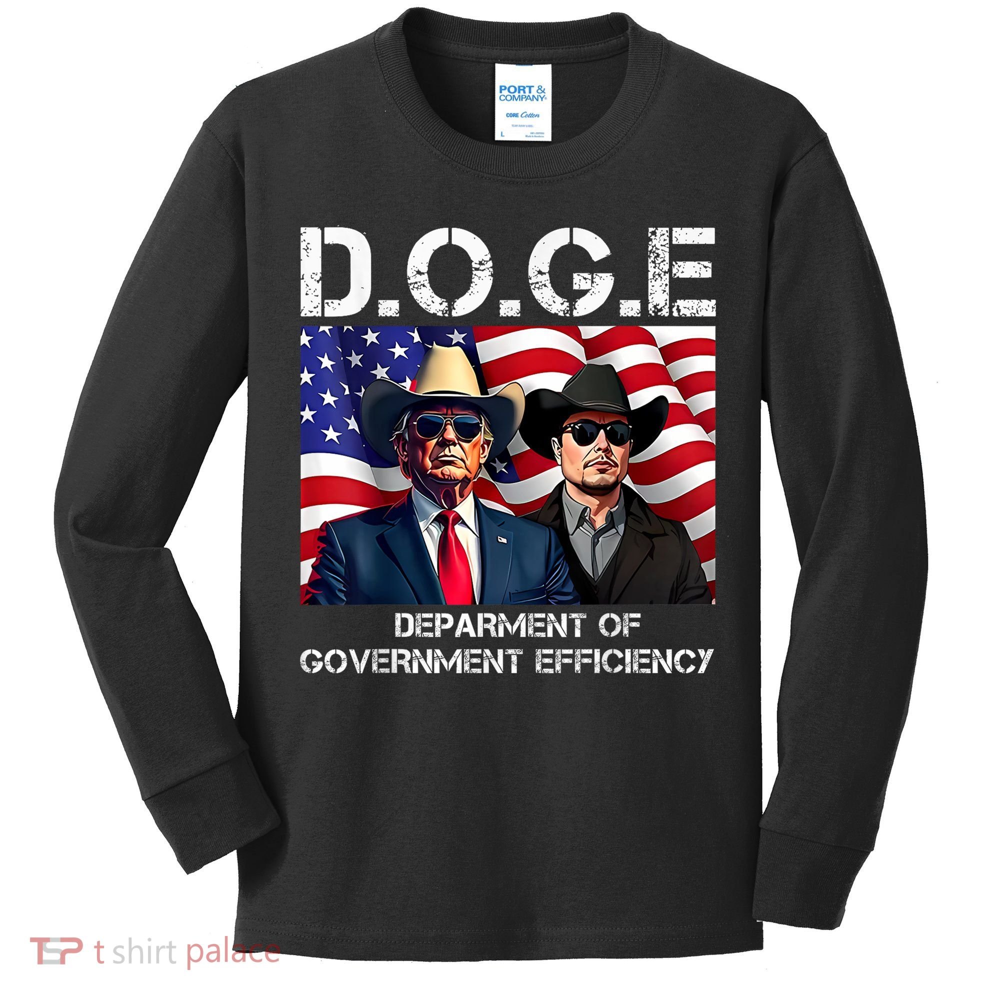 D.O.G.E Department Of Government Efficiency Kids Long Sleeve Shirt
