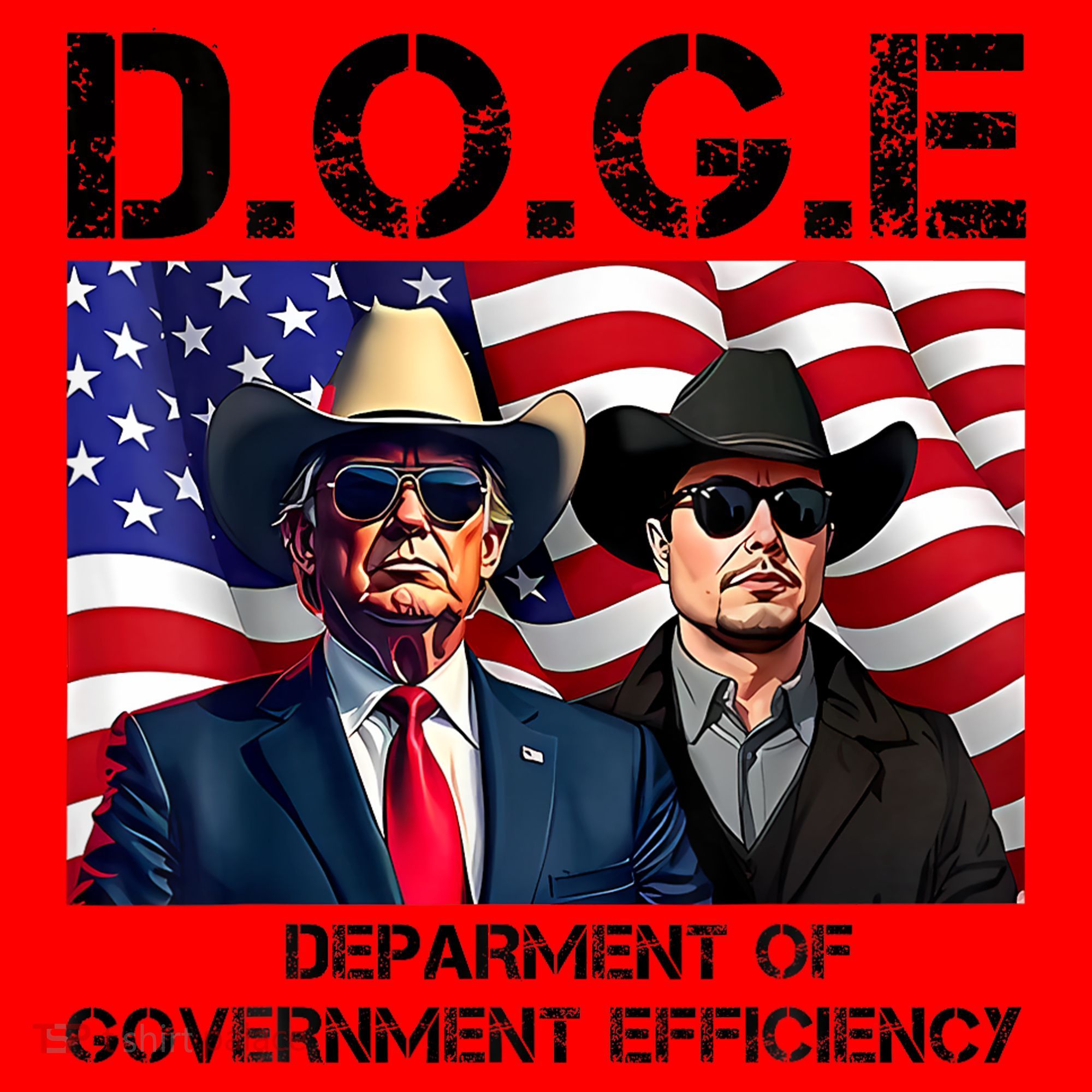 D.O.G.E Department Of Government Efficiency Santa Hat